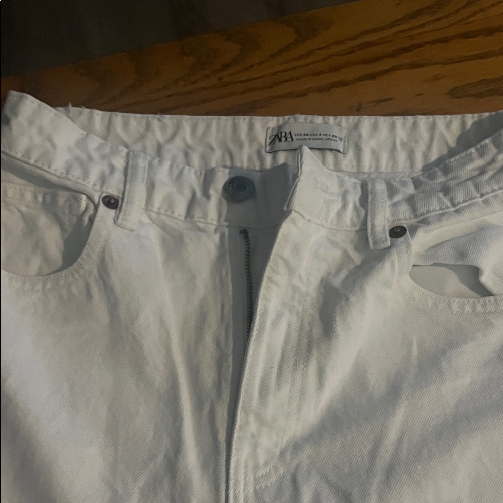 Zara Classic White Jeans